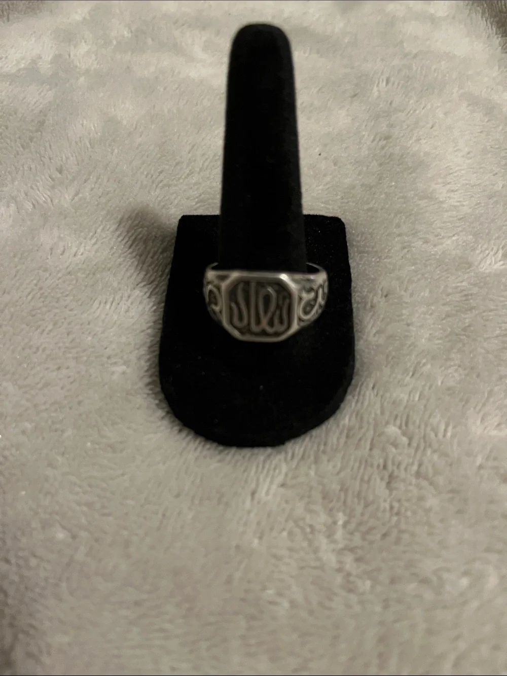 Vintage Sterling Silver Monogram Signet Ring